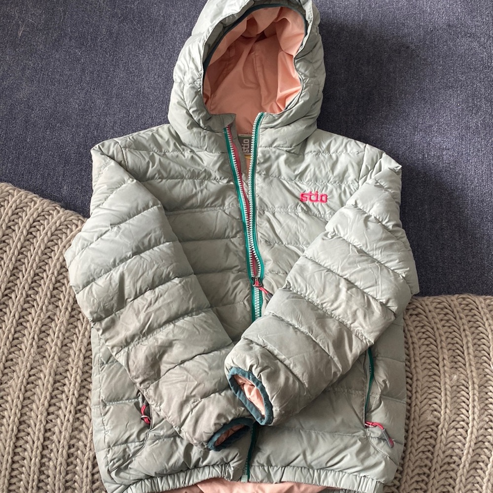 Kids Stio - Home Town Down - size 8 girls sage green